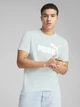 Футболка хлопковая длинная мужская Puma Ess No. 1 Logo Tee (S) 68253350 XL Peaceful Blue с принтом (4067983300271) - изображение 1