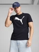 Футболка хлопковая длинная мужская Puma Ess Tee 68253616 M New Navy с принтом (4067983301865) - изображение 1