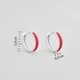Срібні сережки Minimal 1827-red - зображення 4