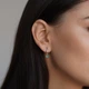 Серебряные серьги Minimal 21128p-green - изображение 2