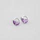 Серебряные серьги Minimal 21122-50р-dark purple - изображение 1
