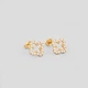 Серебряные серьги с позолотой Minimal ЛК-0394з - изображение 1