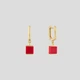 Серебряные серьги с позолотой Minimal 1838/1-п-red - изображение 1