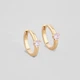 Серебряные серьги с позолотой Minimal 21189п-pink - изображение 1