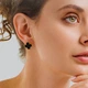 Срібні сережки з позолотою Minimal 520566ч/з - зображення 2