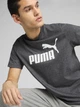 Футболка хлопковая длинная мужская Puma Ess No. 1 Logo Heather Tee 68255001 M Black с принтом (4067983316500) - изображение 4