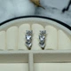 Сережки Xuping Jewelry сердечки с белым цирконом из медицинского сплава родий 14х5 мм XCP-141 - изображение 1