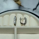 Сережки Xuping Jewelry с белым цирконом из медицинского сплава родий 17х3 мм XCP-431 - изображение 2