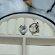 Сережки Xuping Jewelry с белым цирконом из медицинского сплава родий 12х10 мм XCP-296 - изображение 2