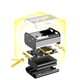 Корпус повербанка под АКБ 3x18650, LED Display, светильник 8 диодов, 10W 2xUSB-A, in: Type-C, MicroUSB | black-yellow-transparent | XMSJ3X1865KYT - изображение 3