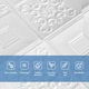 Самоклеюча декоративна настінно-стельова 3D панель фігури 700х700х3мм (114-3) - изображение 3