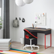 Комп'ютерний стіл MICKE 105х50 см IKEA 804.898.50 антрацит/червоний - зображення 3