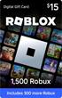 Карта поповнення Roblox Gift Card на 1500 ROBUX | 15$ (USD) - зображення 1
