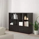 Стеллаж KALLAX 4 ящика 147x112 см IKEA 192.782.53 черно-коричневый - изображение 2