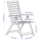 Садовый стул с регулируемой спинкой NAMMARO IKEA 505.103.01 - изображение 4