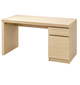 Комп'ютерний стіл MALM 140х65 см IKEA 203.598.23 дуб - зображення 1