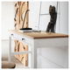 Комп'ютерний стіл HEMNES 120x47 см IKEA 305.349.54 біла морилка/імітація дуб - зображення 3
