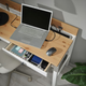 Комп'ютерний стіл HEMNES 120x47 см IKEA 305.349.54 біла морилка/імітація дуб - зображення 4