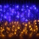 Гірлянда-штора світлодіодна "Прапор України", 420 Led, 2.4*1.2 м, прозорий шнур, жовто-синя - изображение 1