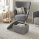 Подставка для ног с ящиком OSKARSHAMN IKEA 905.236.17 серо-бежевый - изображение 2