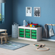 Стелаж з 9-контейнерами TROFAST 99x44x56 см IKEA 693.315.64 білий/зелений - зображення 3
