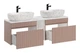 Комплект тумбочки та умивальники ICR B Comad ICR B 140 CM LILI-MW21 81-01 WHITE рожевий/білий - зображення 3