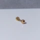 Серьга штанга для пирсинга уха, хряща, козелка, хеликса, трагуса DeKolie MK1197-41 золотой - изображение 6