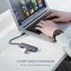 USB-хаб UGREEN CM219 USB 3.0 to 4хUSB 3.0 5Gbps + Micro-USB Power Port Space Gray (50985) - изображение 2