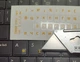 Наклейки на клавиатуру Best Key mini матовая прозрачная ЖЕЛТАЯ, 56 кл. - изображение 2