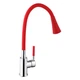 Смеситель для кухни с гибким изливом Kroner KRM Kuche - C132RED красный/хром - изображение 1