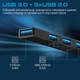 USB-С хаб Promate LiteHub-4 3xUSB 2.0 + USB 3.0 Black (litehub-4.black) - изображение 3