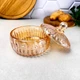 Скляна цукорниця- цукерниця 11.5 см Золотистий перламутр - зображення 2