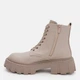 Женские демисезонные берцы кожаные высокие PARADIZE SHOES B-1014 37 24 см Бежевые (ROZ6501021850) - изображение 3