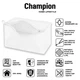 Мешок для стирки обуви с 3D сетки 33х20см Champion с застежкой молния Белый 2226 - изображение 2
