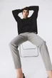Брюки H&M 270751471_lightgrey 42 Серый - изображение 2