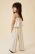 Штани H&M 271031505_beige 104 Бежевий/світло-рожевий - изображение 2