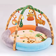 Дитячий розвиваючий килимок, яскравий ігровий килимок для дітей з м'якими бортиками та іграшками, різнокольоровий - зображення 1