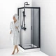 Душова кабіна Am.Pm Gem 100x80 см без піддону black matt W90UG-404-100280-BT - зображення 6