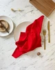 Льняные салфетки TouchableLinen 4 шт Красный Салфетки для сервировки стола 25х25 см - изображение 9