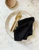 Льняные салфетки TouchableLinen 4 шт Черный 50х50 см - изображение 1