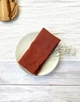 Лляні серветки TouchableLinen 4 шт Теракотовий Серветки для сервірування столу (100% льон) 45х45 см - зображення 4