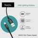 Плетений кабель для зарядки HOCO X14 FOR iP Times Speed iP Charging Cable Data Lightning USB на iP 2м Black - зображення 2