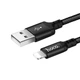 Плетений кабель для зарядки HOCO X14 FOR iP Times Speed iP Charging Cable Data Lightning USB на iP 2м Black - зображення 3