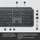 Клавіатура бездротова Logitech MX Keys Advanced for Business Wireless Illuminated UA Graphite (920-010251) - зображення 7