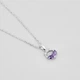 Серебряная подвеска Minimal 61124р-darkpurple - изображение 3