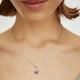 Серебряная подвеска Minimal 61124р-darkpurple - изображение 5