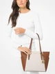 Жіноча сумка-тоут Michael Kors Charlotte Large Logo та Leather Top-Zip Tote Bag ванільна - зображення 3