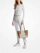 Жіноча сумка-тоут Michael Kors Charlotte Large Logo та Leather Top-Zip Tote Bag ванільна - зображення 4