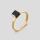 Серебряное кольцо с позолотой Minimal 1838/1-п-17 17 - изображение 1