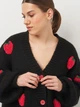 Кардиган с примесью шерсти вязаный женский Dilvin 60185 42-46 Черный (ROZ6501098296) - изображение 4